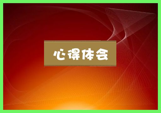 心得体会